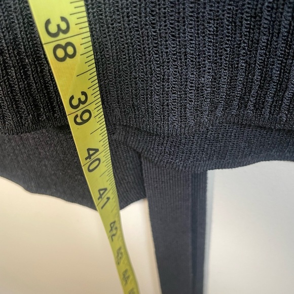 Per Se Womens Sz M Black Open Knit Long Cardigan Duster Sweater Boho Festival - Picture 12 of 16